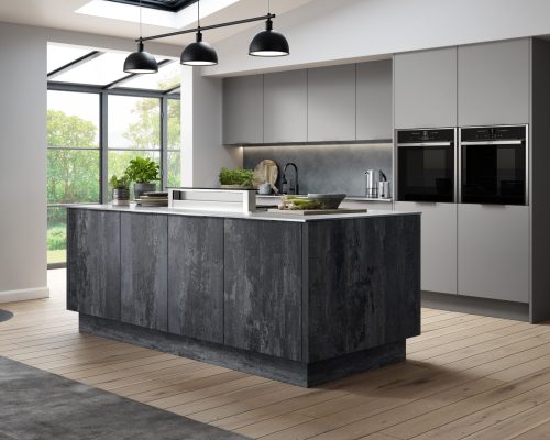 Valore Slatewood Grey and Smooth Dust Grey Kitchen